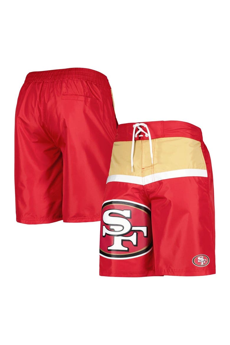 Men's G-III Sports by Carl Banks Scarlet San Francisco 49ers Sea Wind Swim Trunks, Main, color, Scarlet