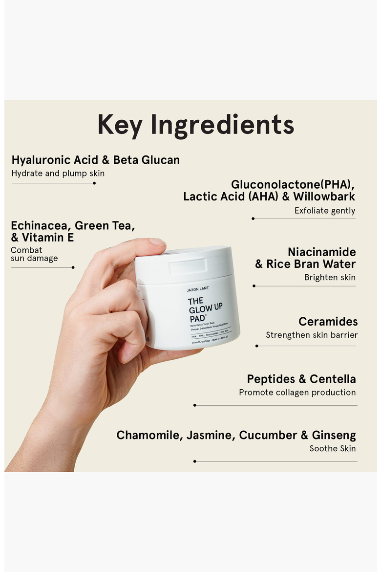 Glow Up Daily Detox Toner Pads, Alternate, color, None