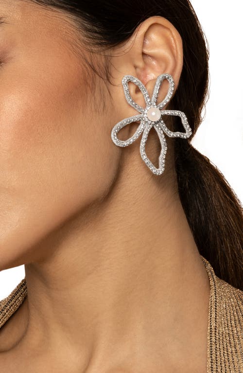 Deepa Gurnani Felicity Drop Earrings In Silver