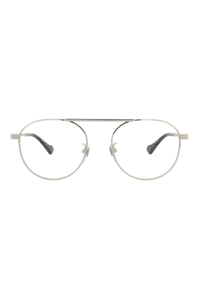 53mm Round Optical Glasses, Main, color, SILVER TRANSPARENT