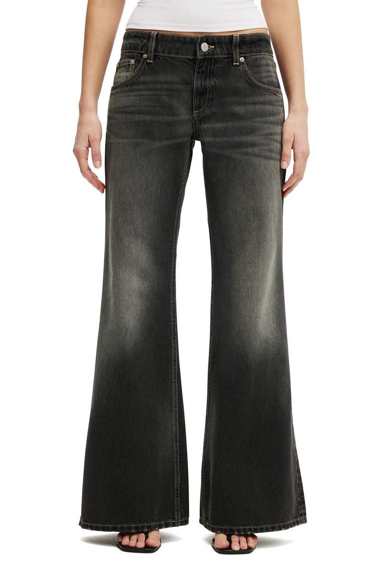 Women's Low Relaxed Flare Jean, Main, color, Illusion Black