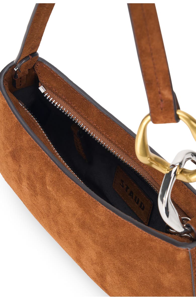 STAUD Ollie Suede Shoulder Bag, Alternate, color, Tabac