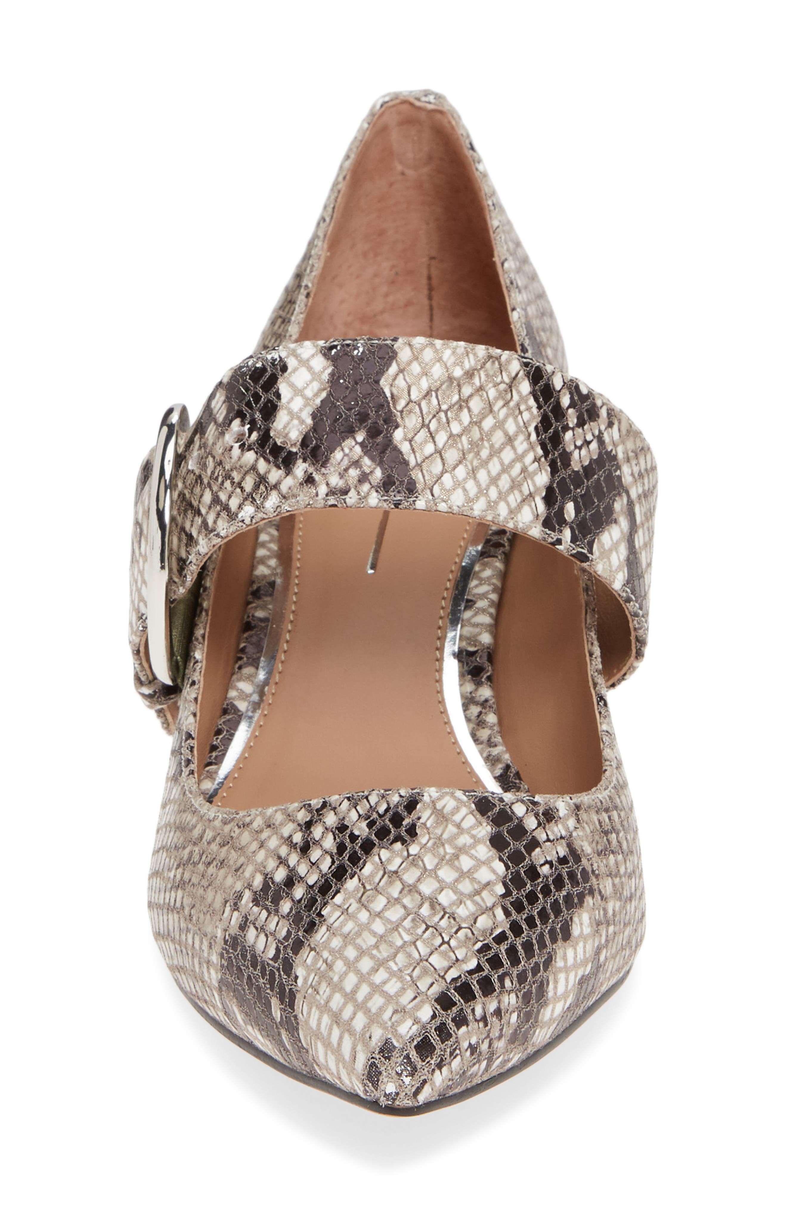 Linea Paolo Burton Mary Jane Pump, Alternate, color, White/ Black/ Taupe Leather