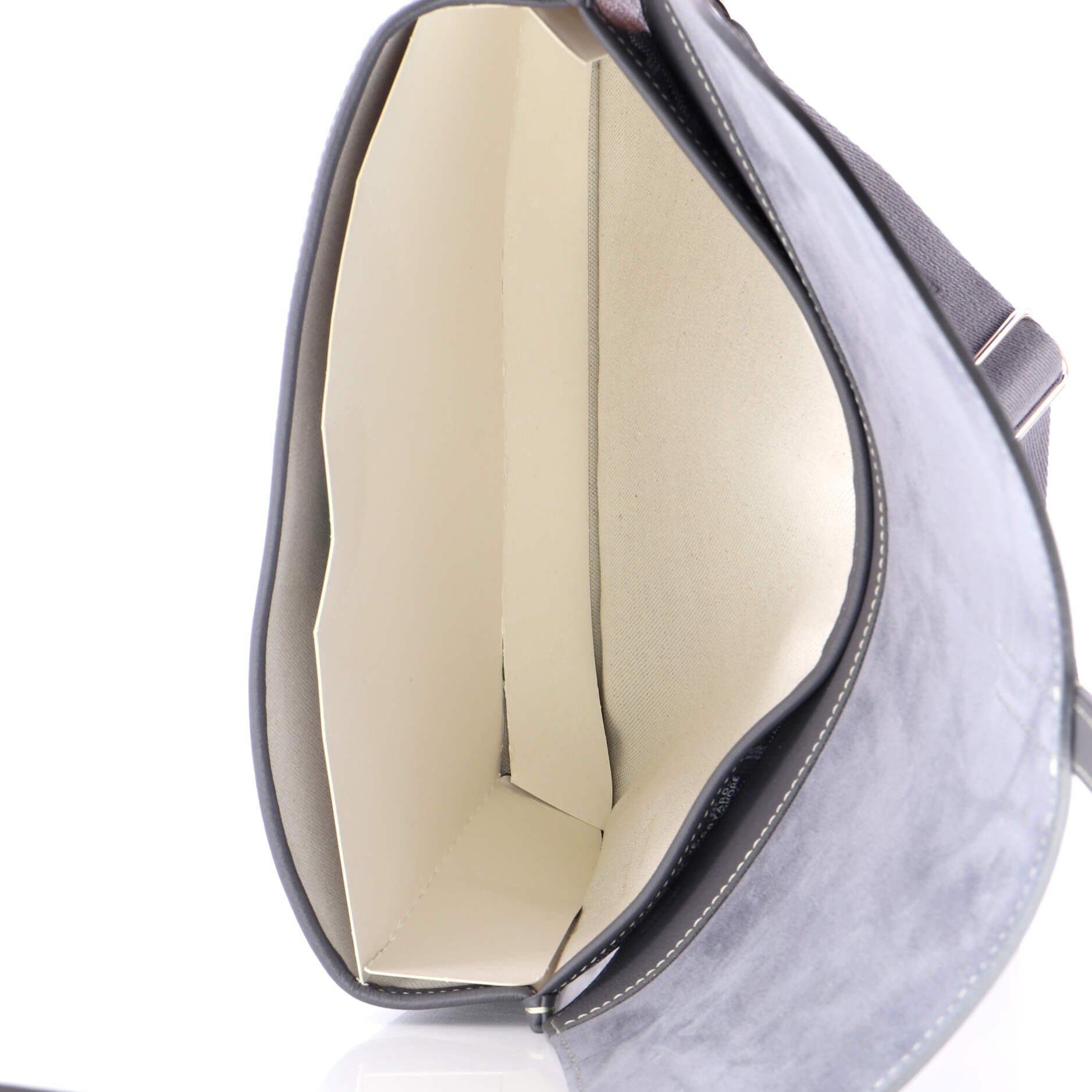 Pre-Owned Goyard Coursier Messenger Bag Coated Canvas and Leather, Alternate, color, Gray