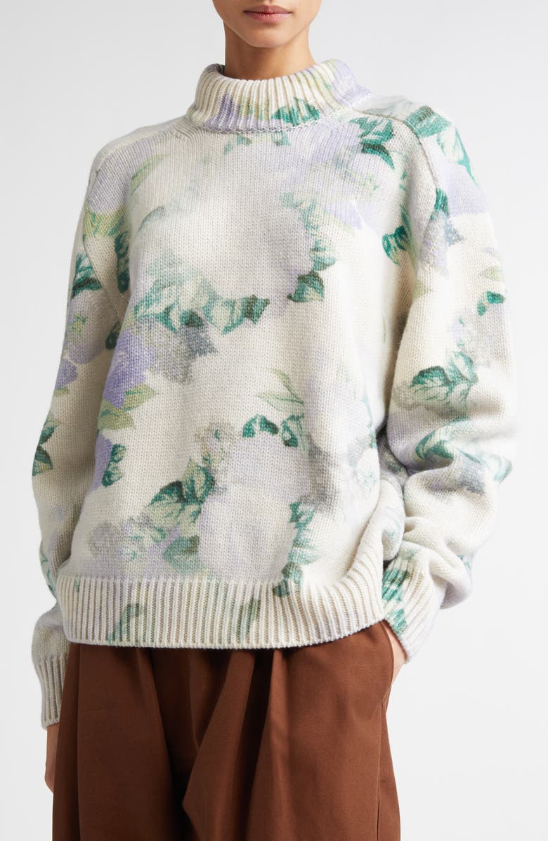 Meryll Rogge Floral Wool Sweater, Alternate, color, 