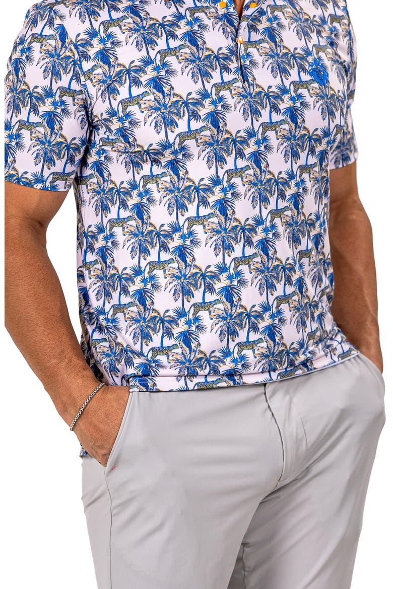 Martyr0026 Print Golf Polo, Alternate, color, WHITE