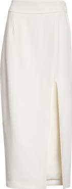 Victoria Beckham Front Slit Midi Skirt