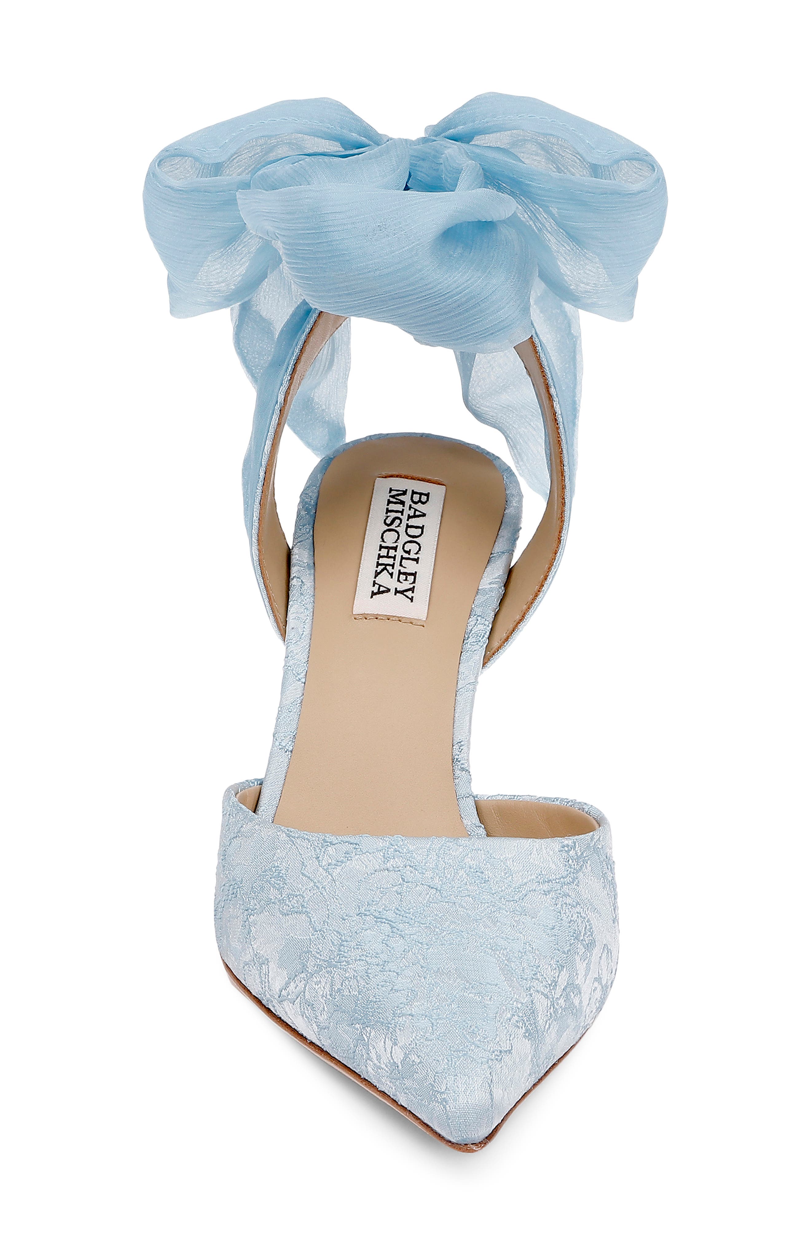 Blaze II Ankle Tie Pointed Toe Pump, Alternate, color, LIGHT BLUE