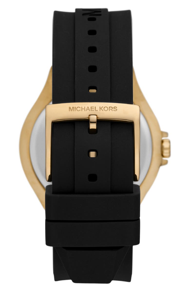 Michael Kors Lennox Pavé Silicone Strap Watch, 43mm, Alternate, color,