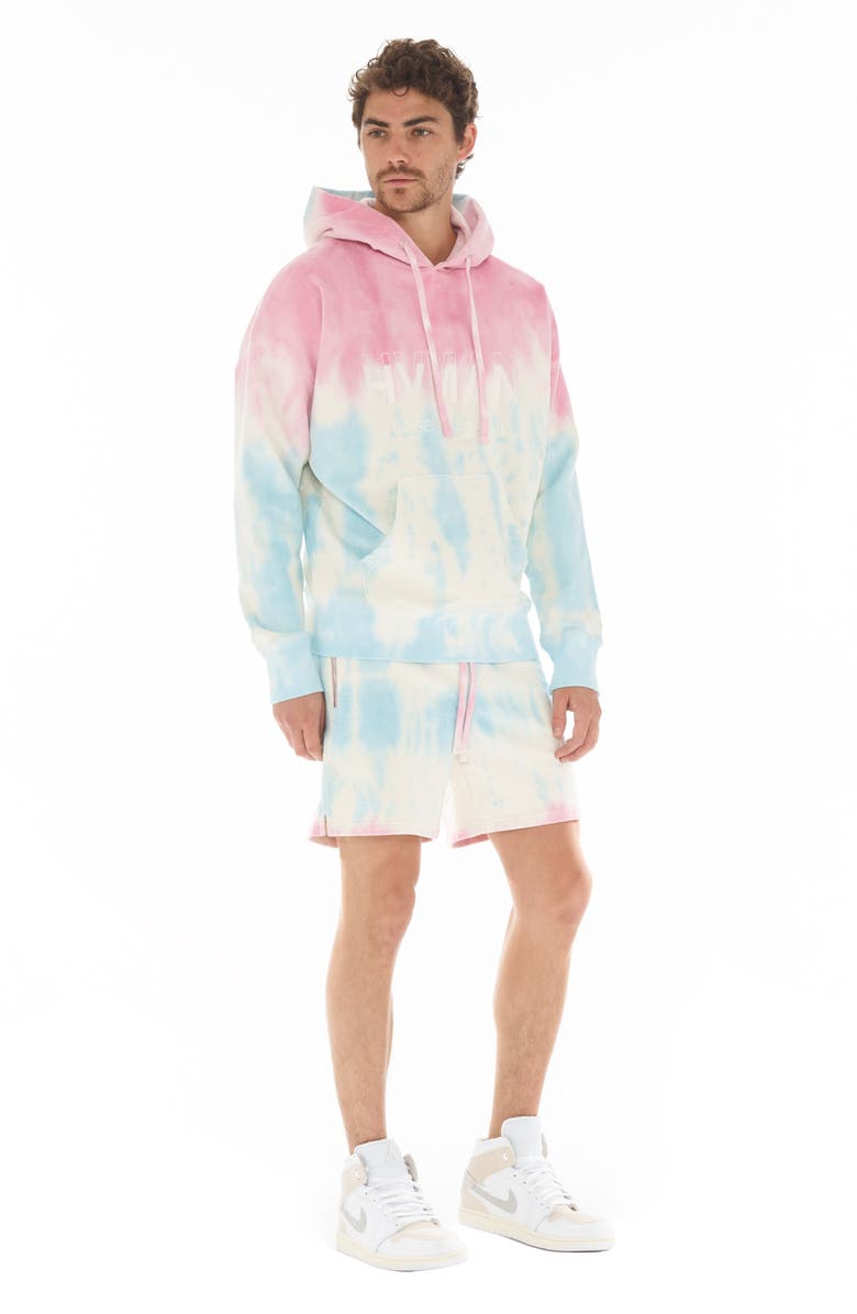 HVMAN Tie Dye Sweatshorts, Alternate, color, Tye Dye