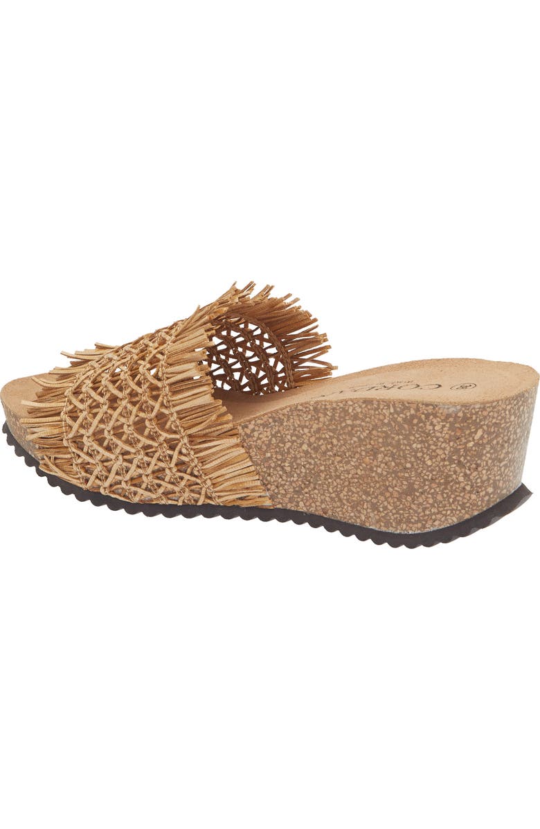 Cordani Mattina Fringe Platform Sandal, Alternate, color, Camel