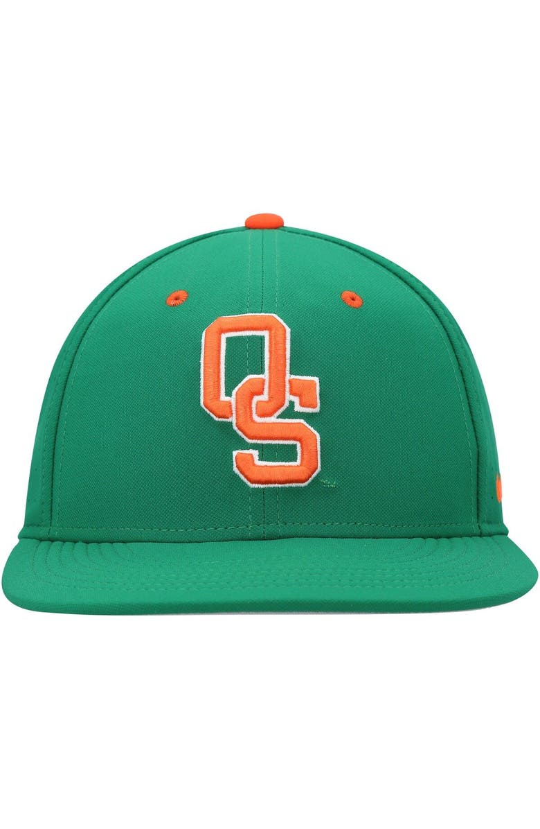 Nike Men's Nike Green Oklahoma State Cowboys Aero True Baseball Performance Fitted Hat, Alternate, color, Green