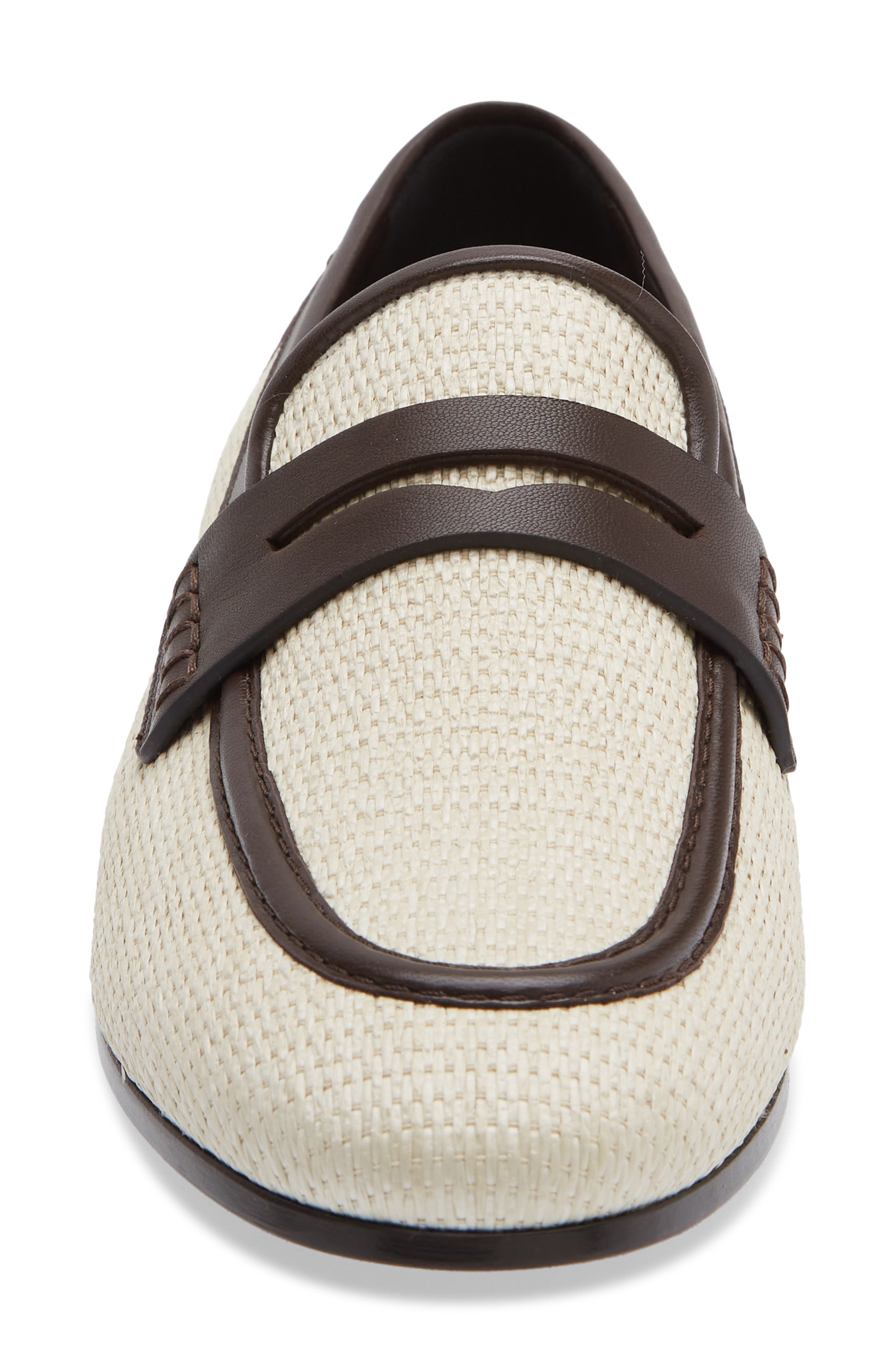 Brunello Cucinelli Techno Raffia Penny Loafer, Alternate, color, C112 Corda