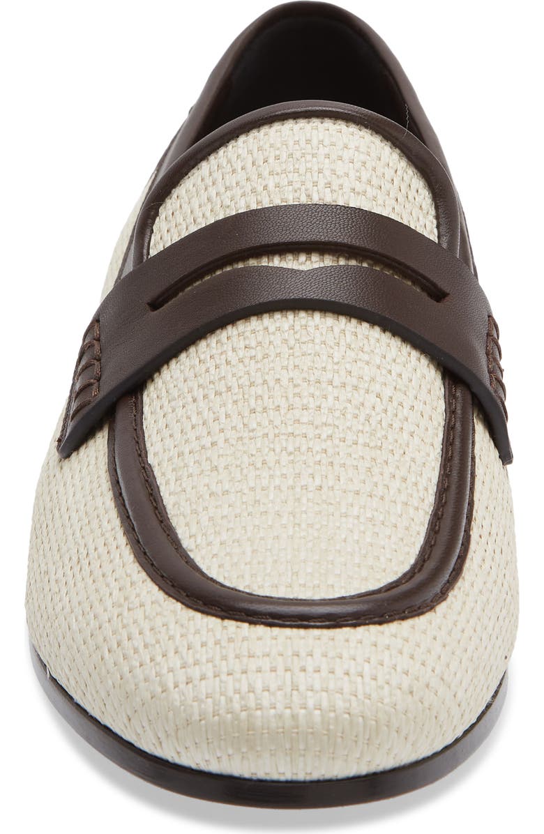 Brunello Cucinelli Techno Raffia Penny Loafer, Alternate, color, C112 Corda