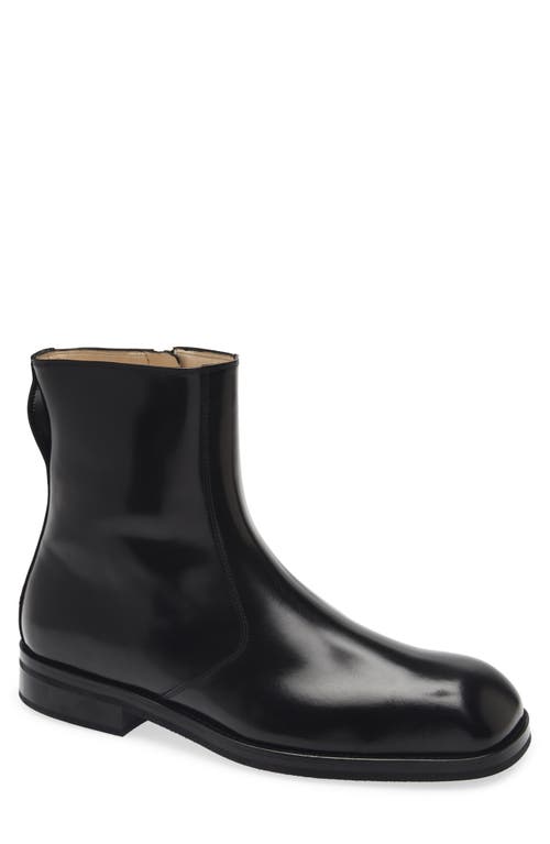 Lemaire Zipped Ankle Boot In Black