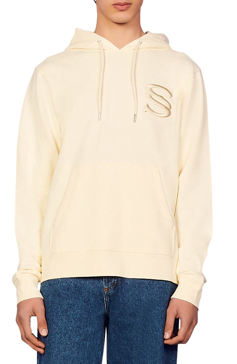SANDRO Embroidered Double S Hoodie, Main, color,