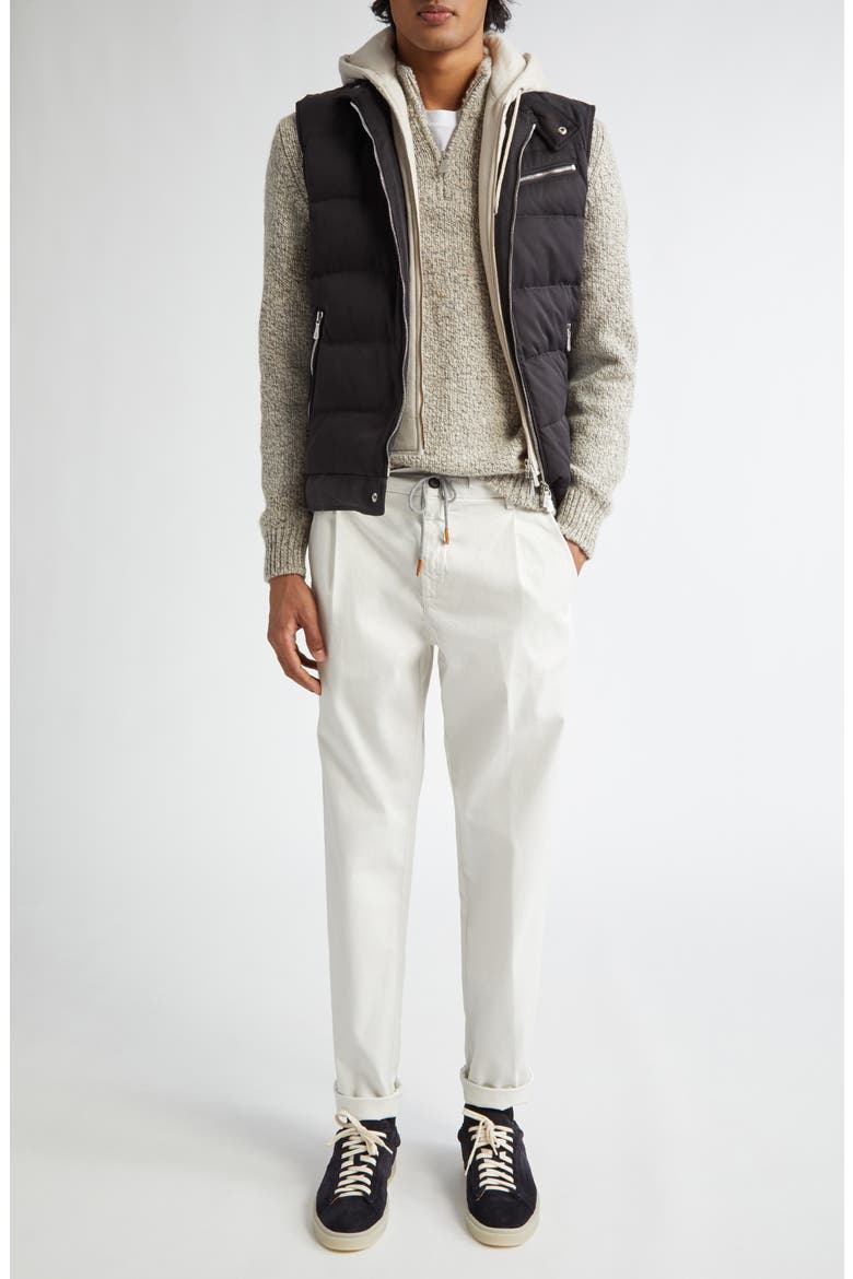 Donegal Cashmere Half Zip Pullover Sweater, Alternate, color, LIGHT GRAY MELANGE