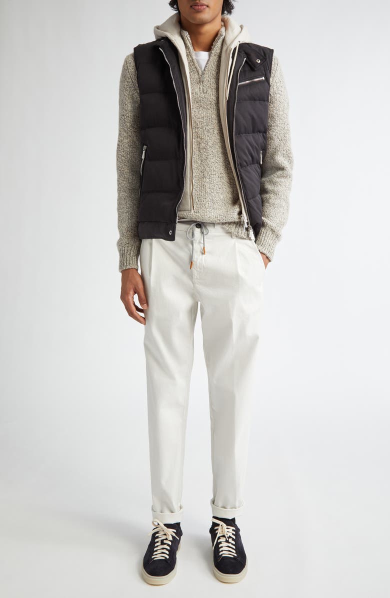 Eleventy Donegal Cashmere Half Zip Pullover Sweater, Alternate, color, 