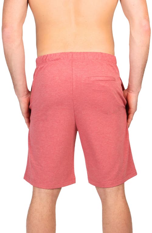Tailorbyrd French Terry Lounge Shorts In Sunwashed Red