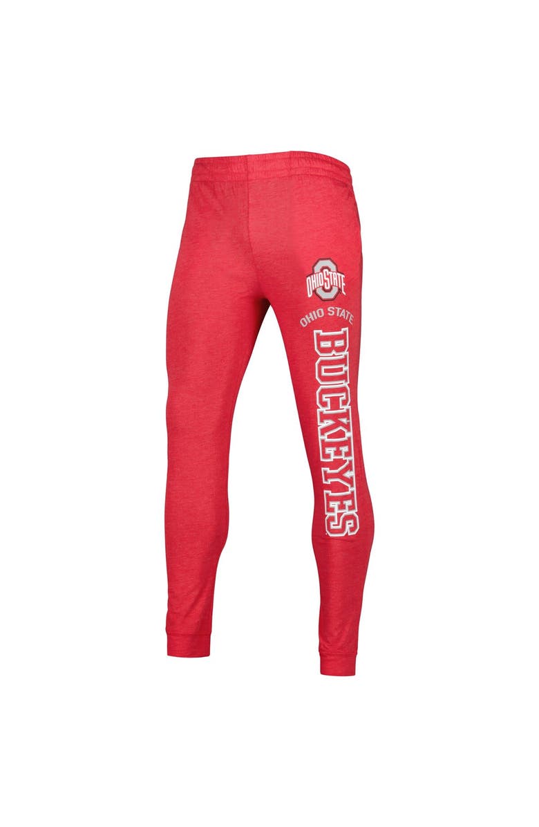 CONCEPTS SPORT Men's Concepts Sport Scarlet/Heather Charcoal Ohio State Buckeyes Meter Long Sleeve Hoodie T-Shirt & Jogger Pajama Set, Alternate, color, Scarlet