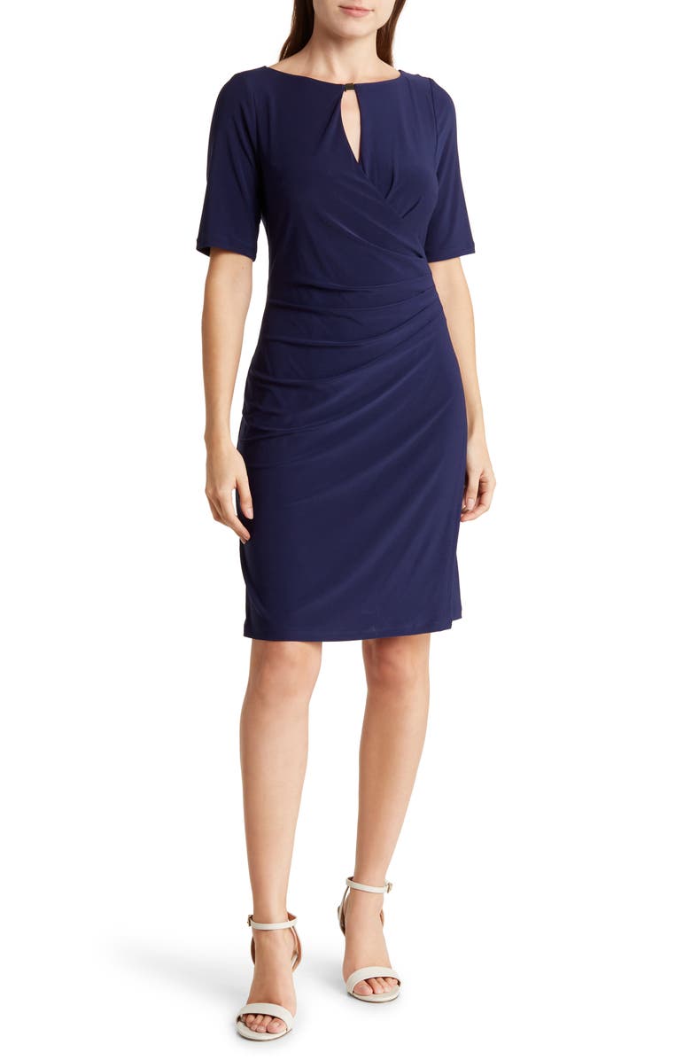 Anne Klein Mary Ellen Short Sleeve Sheath Dress, Main, color,