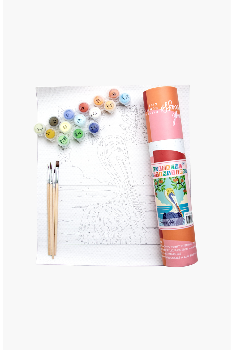 Sunshine State Paint-by-Numbers Kit, Main, color, Blue / Orange