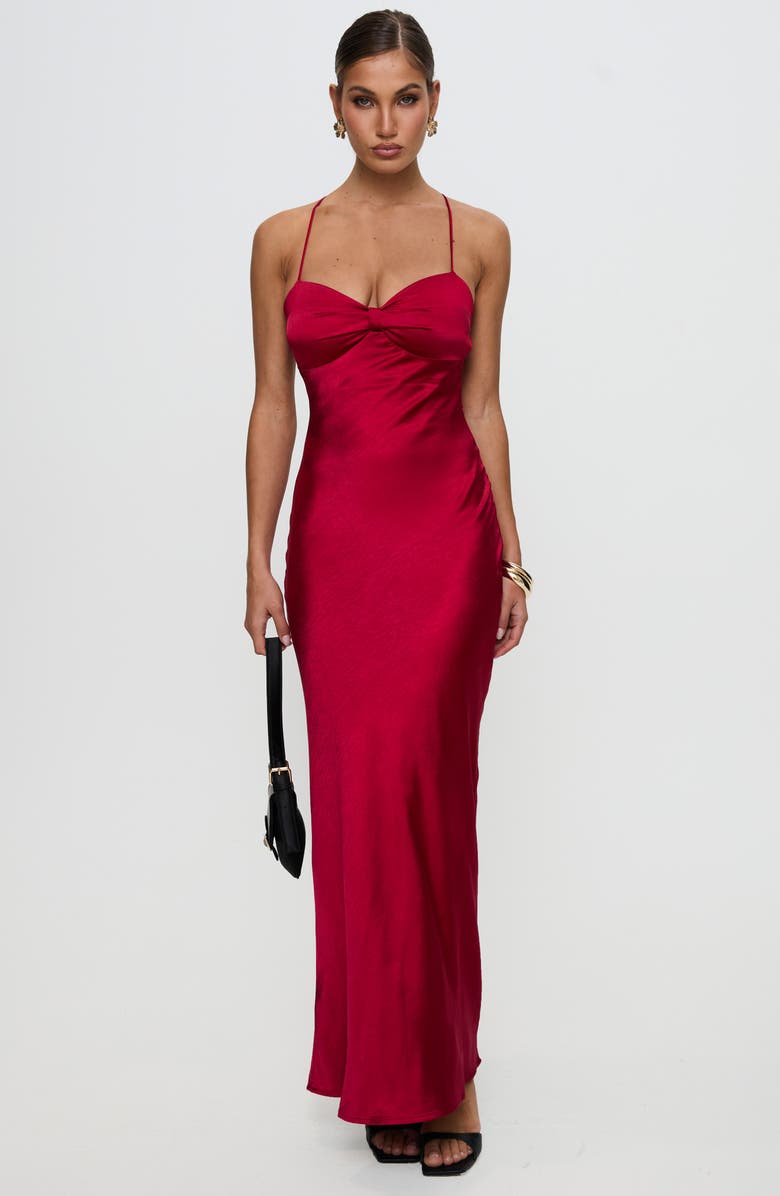 Princess Polly Kristelle Strappy Back Satin Maxi Dress, Alternate, color, 