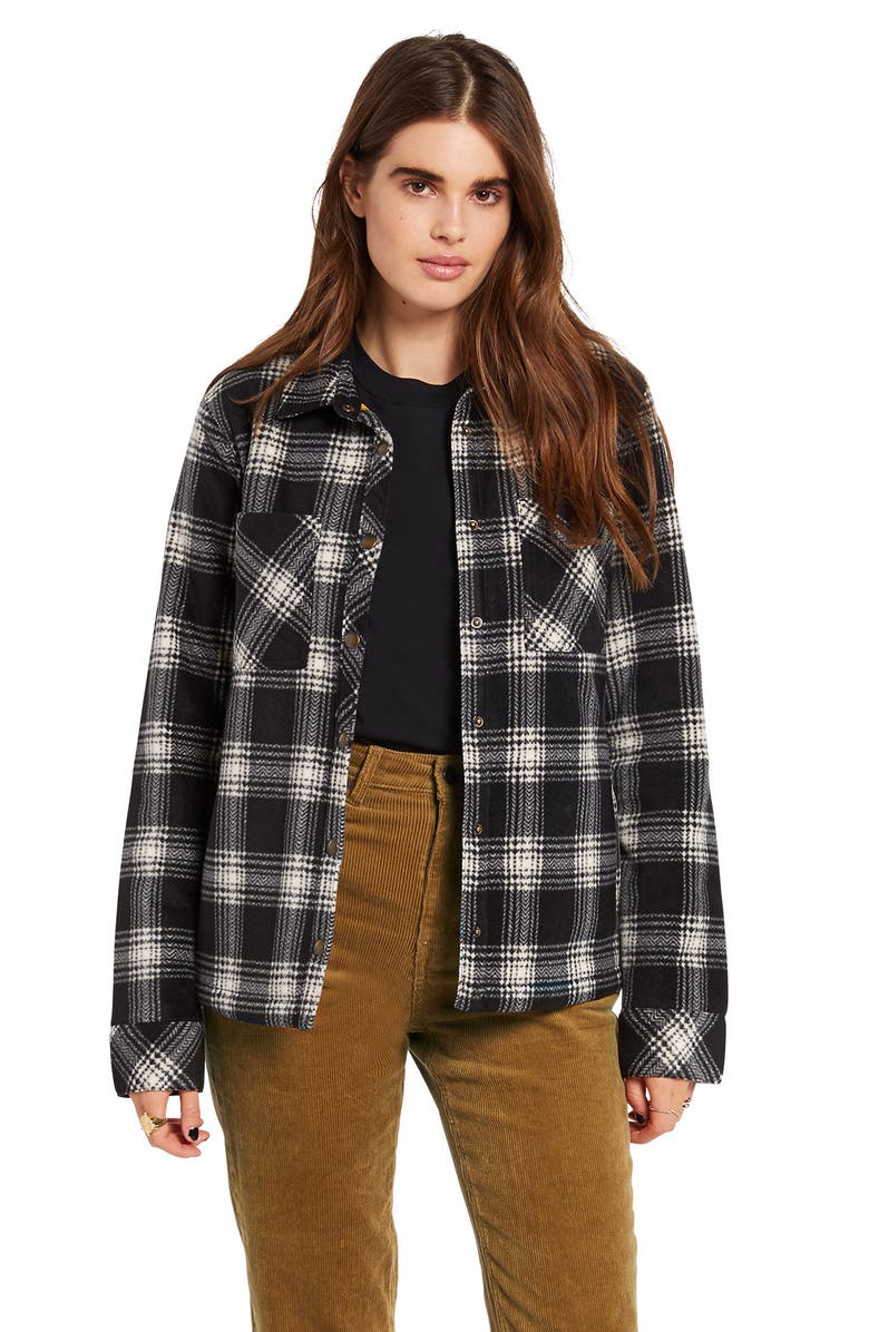 Volcom Plaid Dreams Shirt Jacket, Alternate, color,