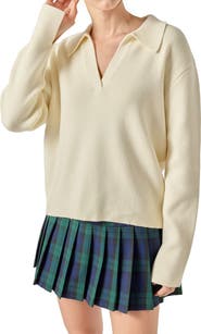 English Factory Oversize Johnny Collar Sweater