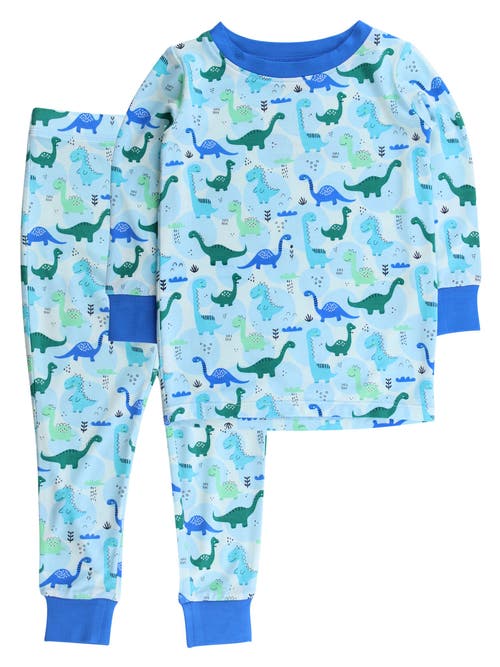 Rufflebutts Gender Inclusive Softsnooze Long Sleeve Pajama Set In Blue