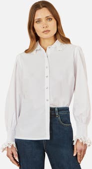 Yumi Lace Trim Shirt