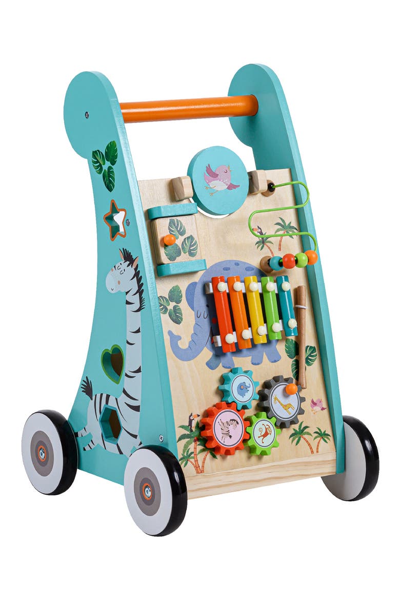 Preschool Play Lab Wooden Walker & Activity Station, Main, color, ASSORTED