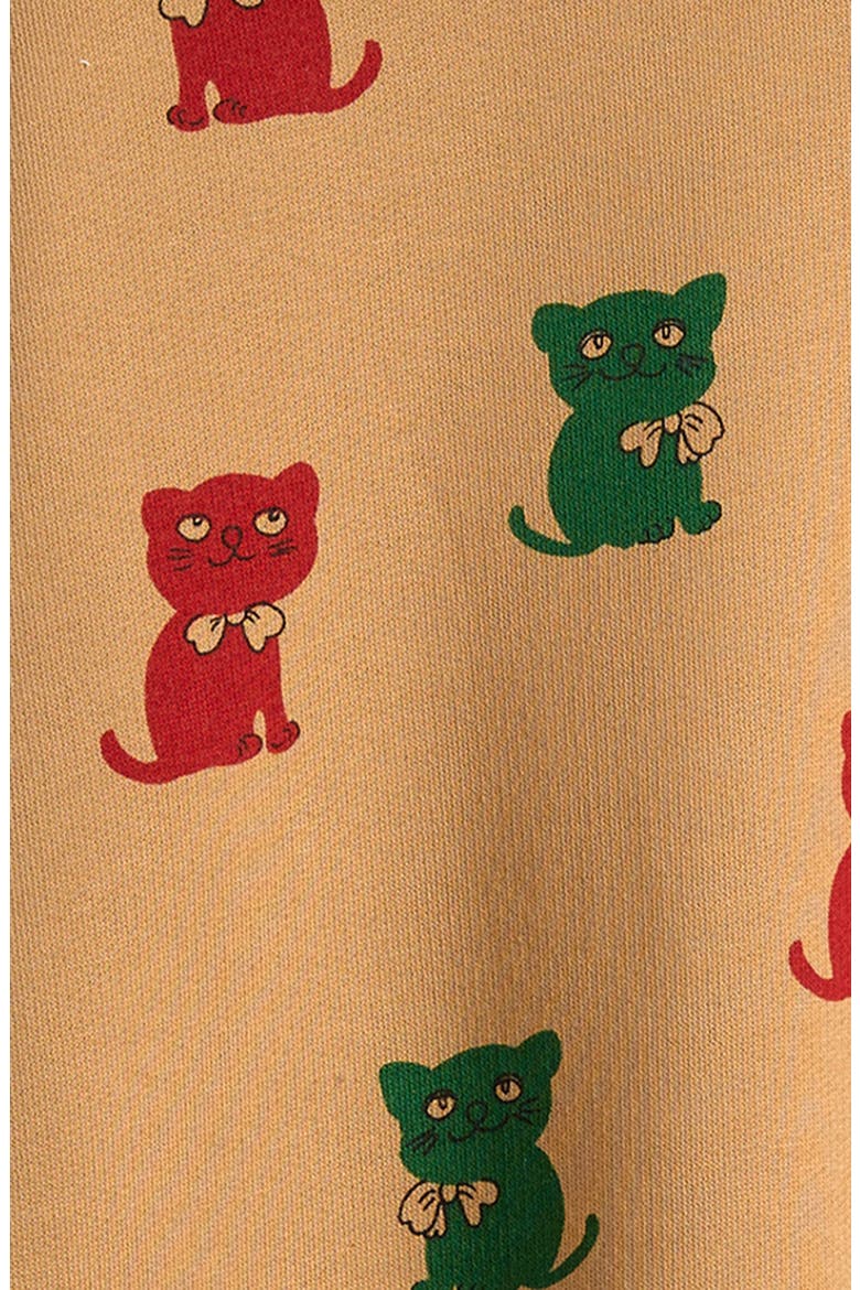 Kids' Kitten Print Sweatshirt & Joggers Set, Alternate, color, BEIGE