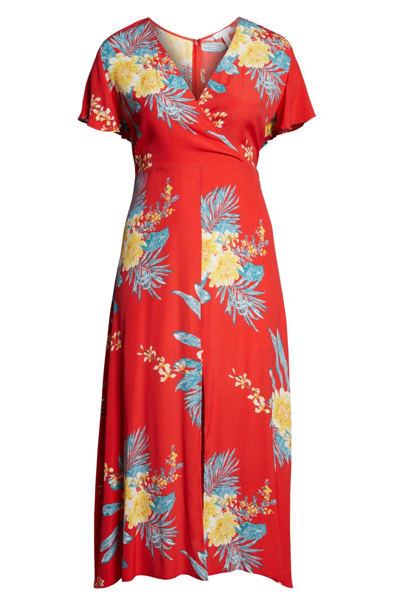 Leith Floral Print Maxi Dress, Alternate, color, 