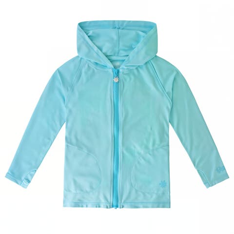 Long Sleeve Half Zip Swim Suit (Toddler, Little Kid, Big Kid)