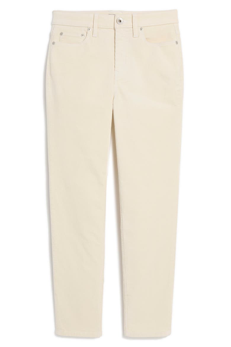 Corduroy Ankle Straight Leg Pants, Alternate, color, MARSHMALLOW