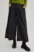 LUUKAA Olympia Taffeta Wide-leg Pants