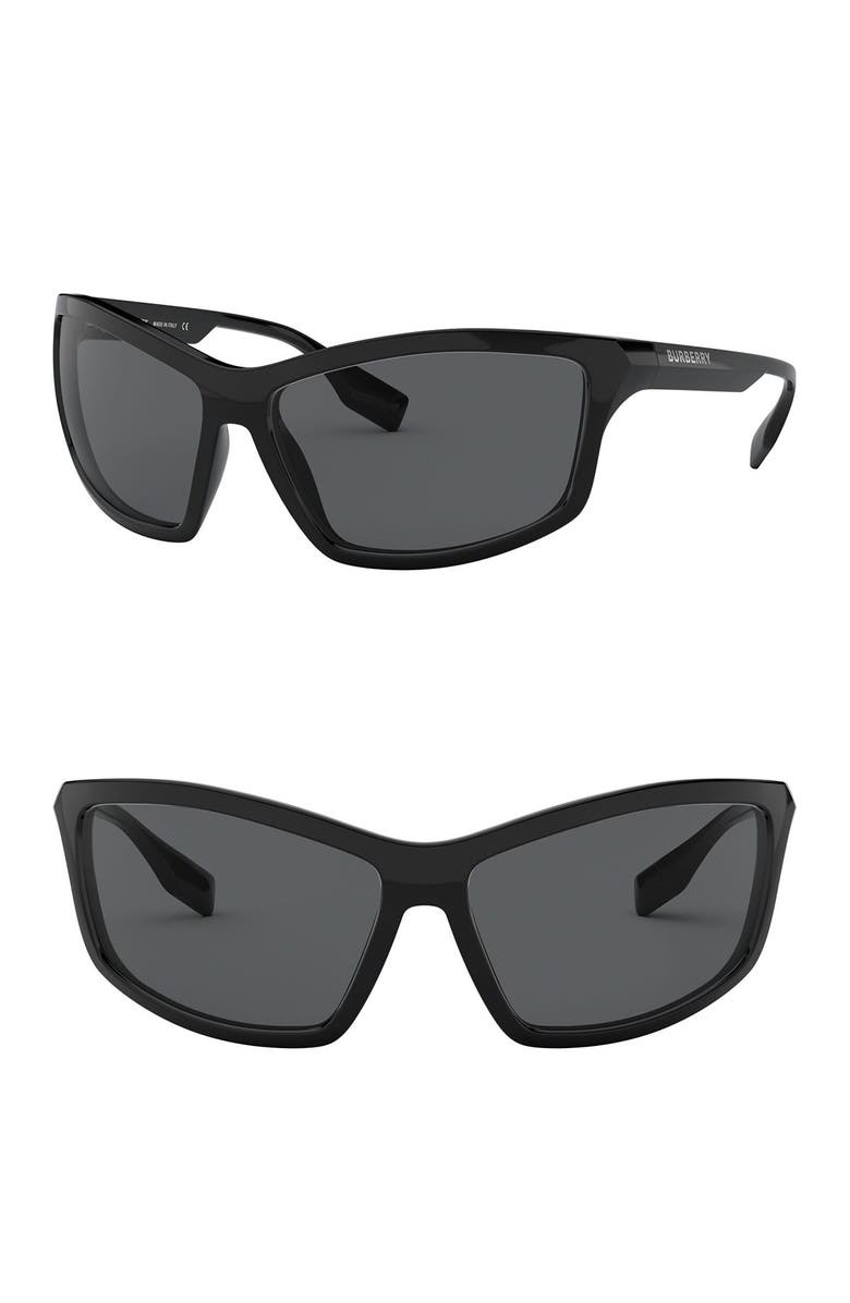 Burberry 66mm Rectangle Sunglasses, Main, color,