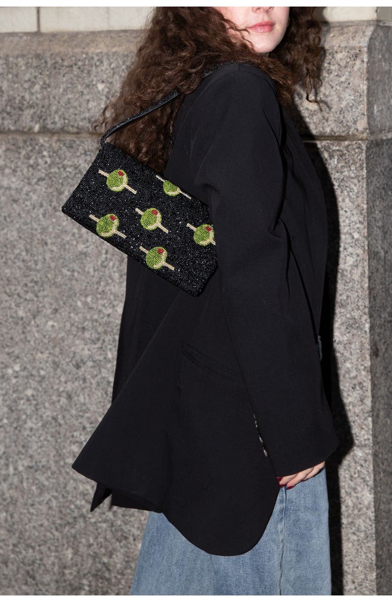 Island to East Side Olive Strap Structured Bag, Alternate, color, White