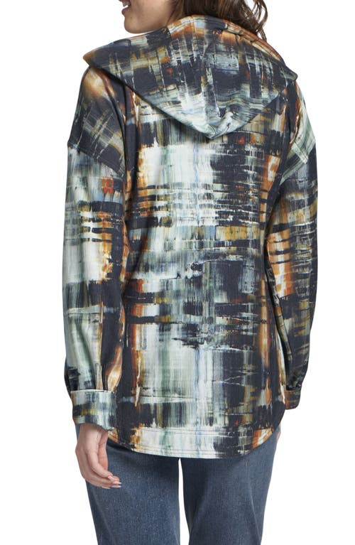 Apny Print Cotton Hoodie In Multi