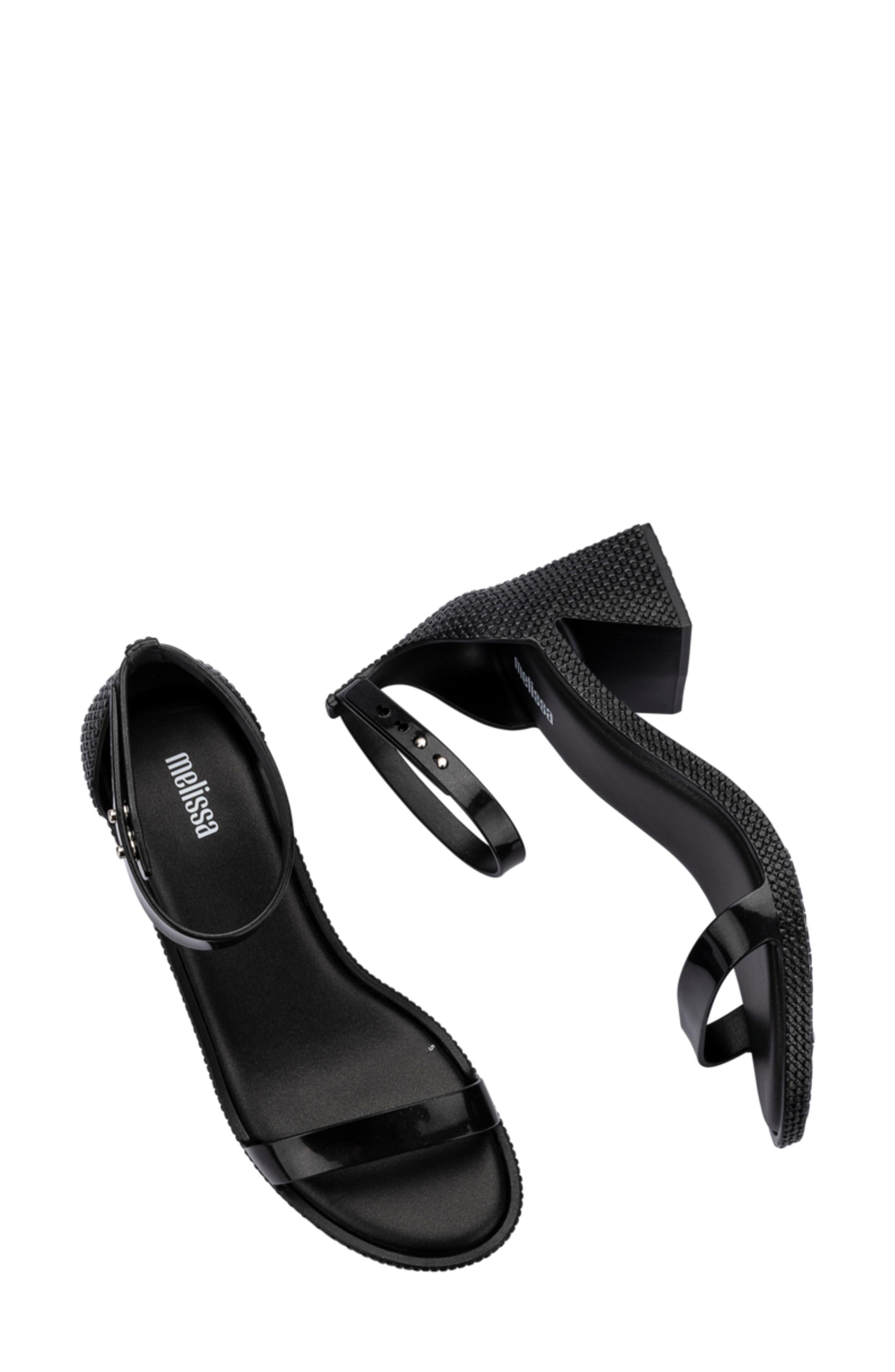 Melissa Lux Sandal, Alternate, color, Metallic Black