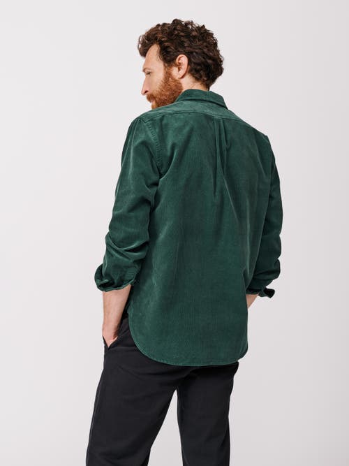 Aubin Haworth Corduroy Shirt In Green
