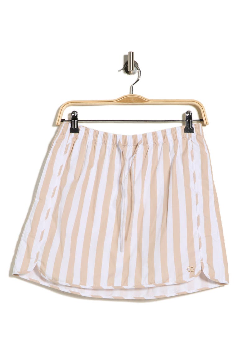 Catherine Stripe Boxer Miniskirt, Alternate, color, SAND STRIPE