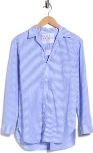Frank & Eileen Joedy Striped Cotton Boyfriend Shirt