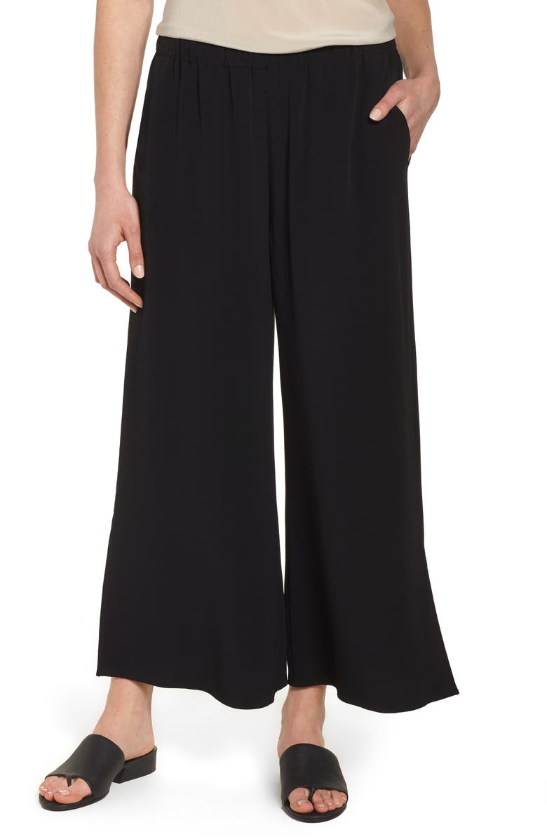 Eileen Fisher Wide Leg Ankle Pants, Main, color, 
