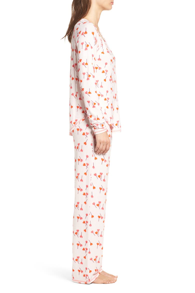 Knit Girlfriend Pajamas, Alternate, color, PINK BREATH BE MINE