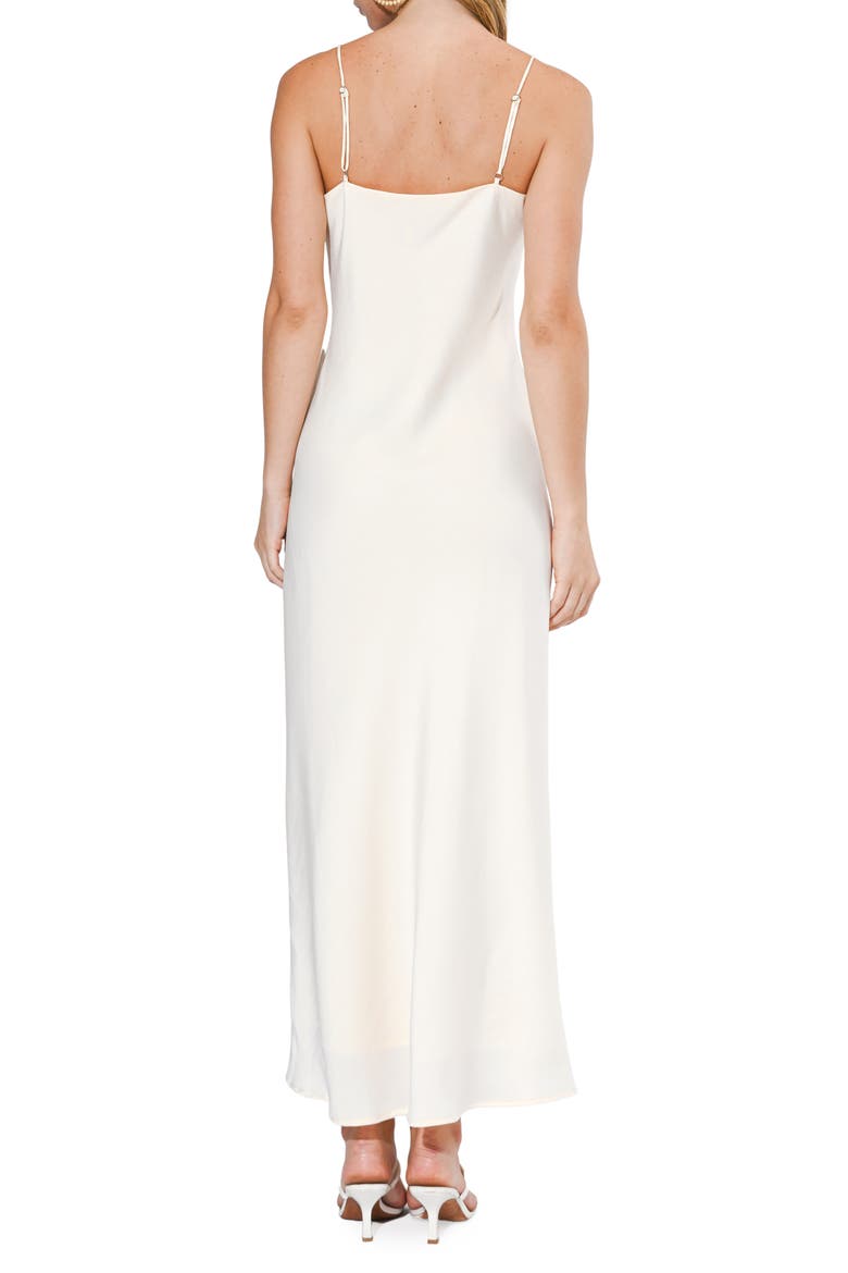Corinne Floral Print Slipdress, Alternate, color, OFF WHITE