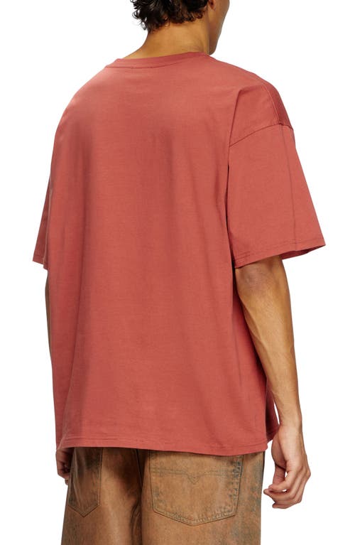 Diesel T-shirt With Embroidered D Patch In Red