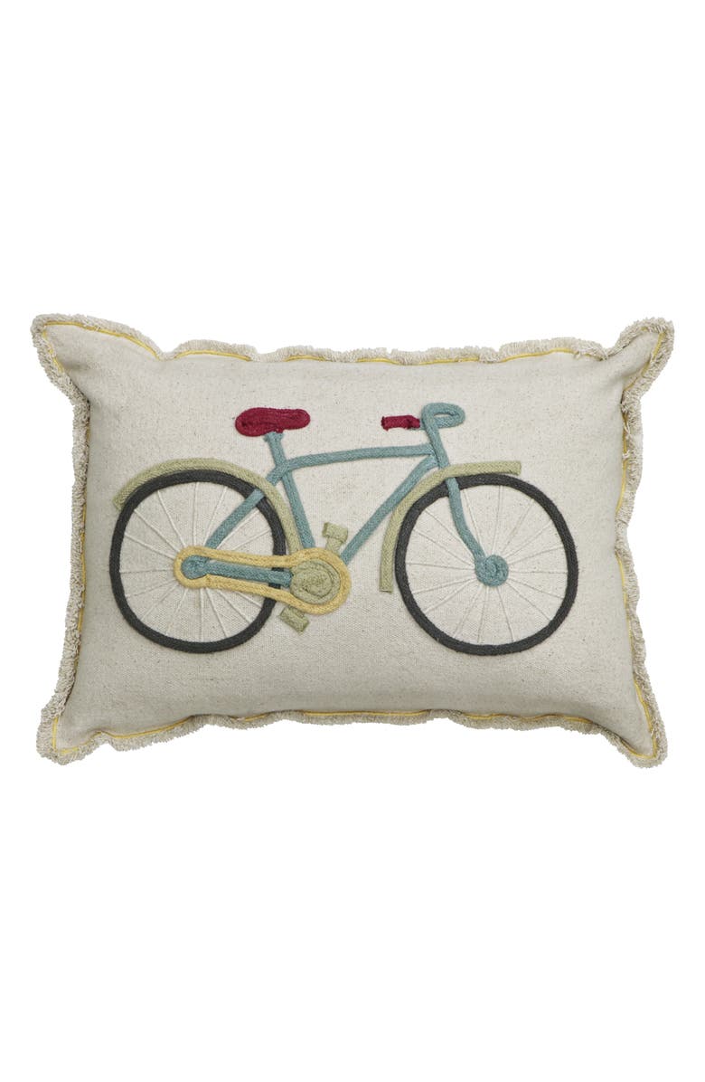 Lorena Canals Bike Floor Cushion, Main, color, Natural Vintage Blue Olive