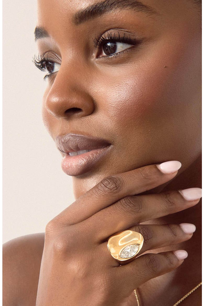 Liquid Crystal Statement Ring, Alternate, color, GOLD